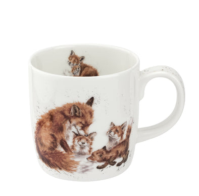 mug bedtime kisses foxes