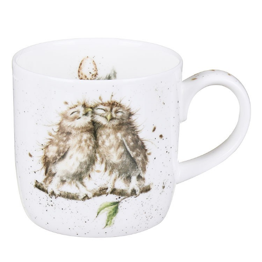 mug birds of a feather owls