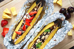 Campfire Banana Boats with Tea-Infused Chocolate