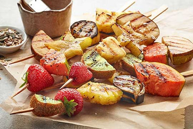 Grilled Fruits with Tea Syrup
