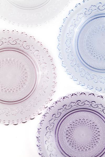 mindful dish glass chantilly purple