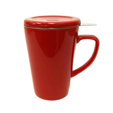 mug/infuser with lid simplicity red