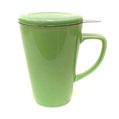 mug/infuser with lid simplicity green
