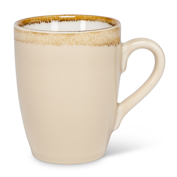 mug with rustic rim almond
