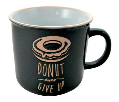 mug donut give up